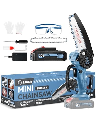 Saker Mini Chainsaw for Men|2025 Upgraded Mini Cordless Electric Chain Saw|Small Handheld Portable Chainsaw for Tree Trimmer and Garden,Father's Day Gift for Men Dad

Saker Mini Chainsaw|Mini Cordless Electric Chain Saw|Small Handheld Portable Batter