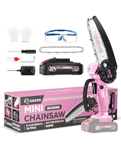Saker Mini Chainsaw for Men|2025 Upgraded Mini Cordless Electric Chain Saw|Small Handheld Portable Chainsaw for Tree Trimmer and Garden,Father's Day Gift for Men Dad

Saker Mini Chainsaw|Mini Cordless Electric Chain Saw|Small Handheld Portable Batter