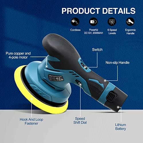 Saker Mini Cordless Buffer Polisher Battery