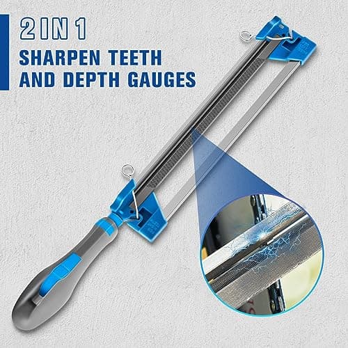 Easy File Chainsaw Sharpener for 3/8''LP Chains, 5/32'' File Diameter, Tool for 4''-6'' Mini Chainsaws