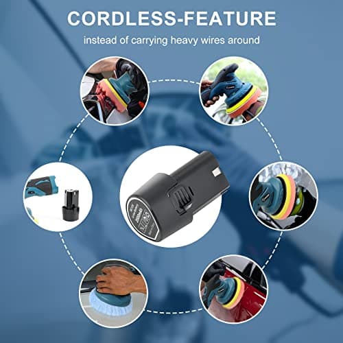 Saker Mini Cordless Buffer Polisher Battery