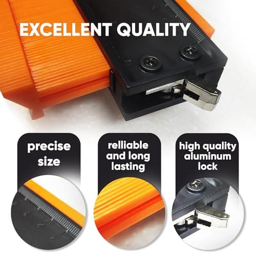 Contour Gauge Tool Set (10 & 5) | Shape Outline Tool for Woodworking & Construction