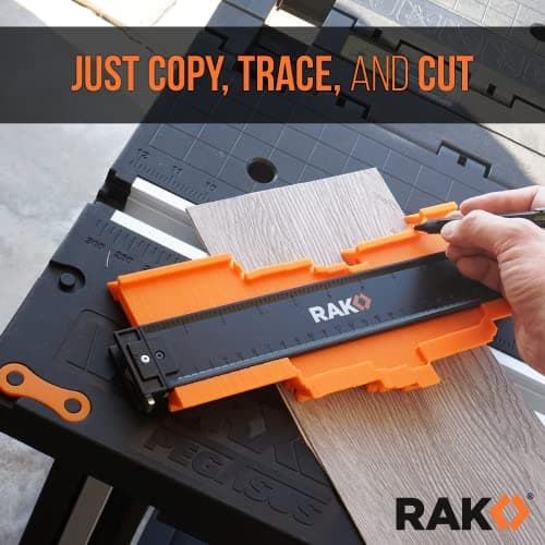 RAK Contour Gauge - 10 Inch Locking Edge Profile Tool for Flooring & Laying Tile